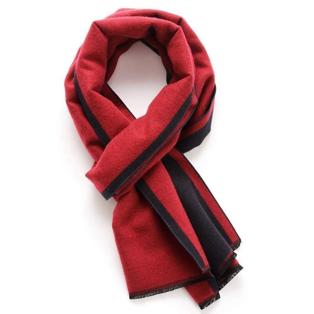 NEW Soft Lusm France Men’s Lightweight Wool Scarf Winter